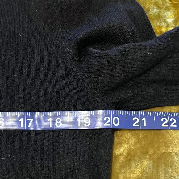 Lilly Pulitzer Sweater Womens Medium Black Fringe Hem Crewneck Pullover Top - Picture 8 of 12